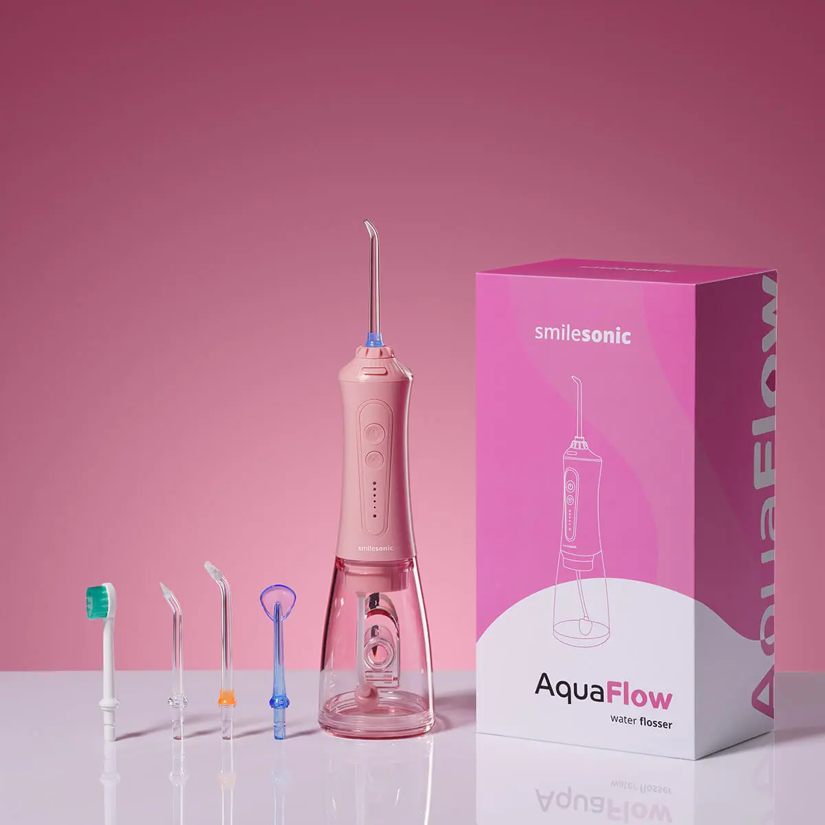 smilesonic-aqua-flow-pink-3 Irygator bezprzewodowy Smilesonic AquaFlow Różowy