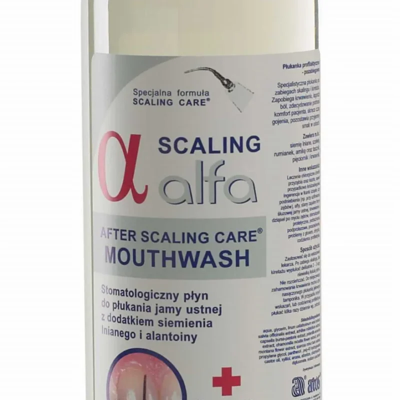 Alfa SCALING - profilaktyczny płyn do płukania jamy ustnej po skalingu lub kiretażu 500 ml
