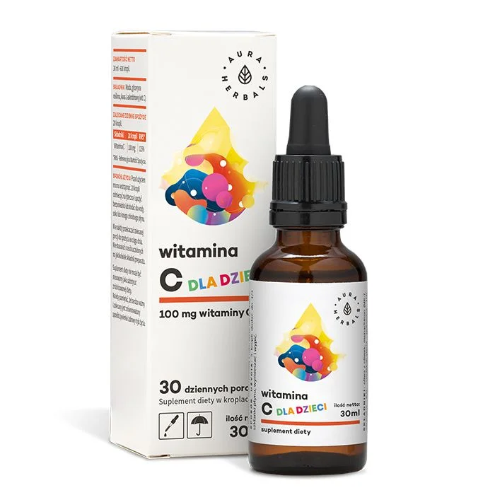 Aura Herbals Witamina C dla dzieci 100 mg – krople 30 ml