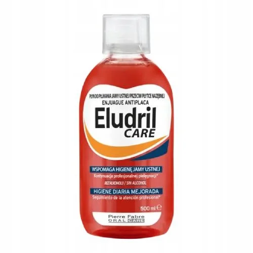 Eludril CARE - płyn do płukania jamy ustnej przeciw płytce nazębnej z chlorheksydyną 0,05% 500 ml