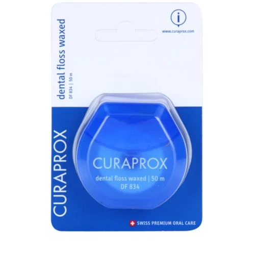 Nić dentystyczna woskowana Curaprox DF 834 Dental Floss 50m