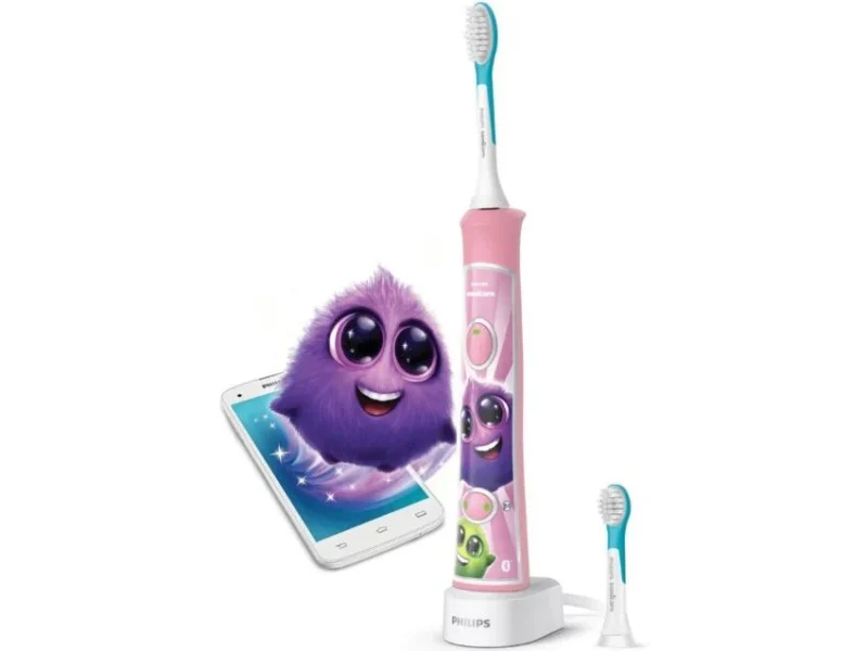 PHILIPS Sonicare ForKids PINK HX6352/42 Bluetooth szczoteczka soniczna dla dzieci z 2 końcówkami