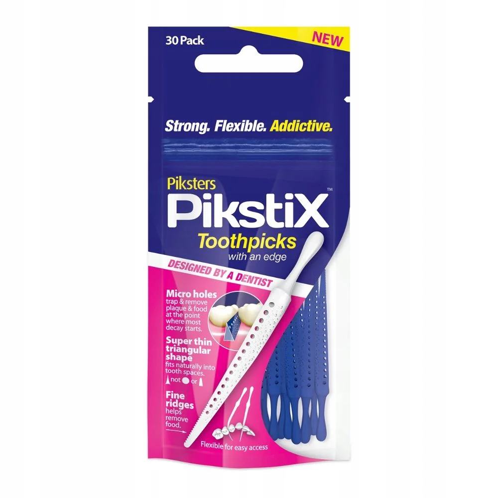 PIKSTERS PikstiX wykałaczki do zębów o przekroju w kształcie trójkąta - 30 sztuk (E2883) PIKSTERS PikstiX wykałaczki do zębów o przekroju w kształcie trójkąta - 30 sztuk (E2883)