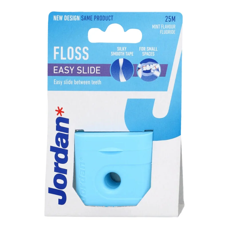 Płaska nic do zębów z fluorem Jordan Easy Slide Floss 25m