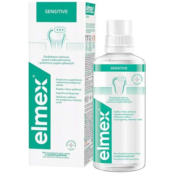 Płyn chroniący szyjki zębów przed nadwrażliwością Elmex Sensitive Plus 400ml