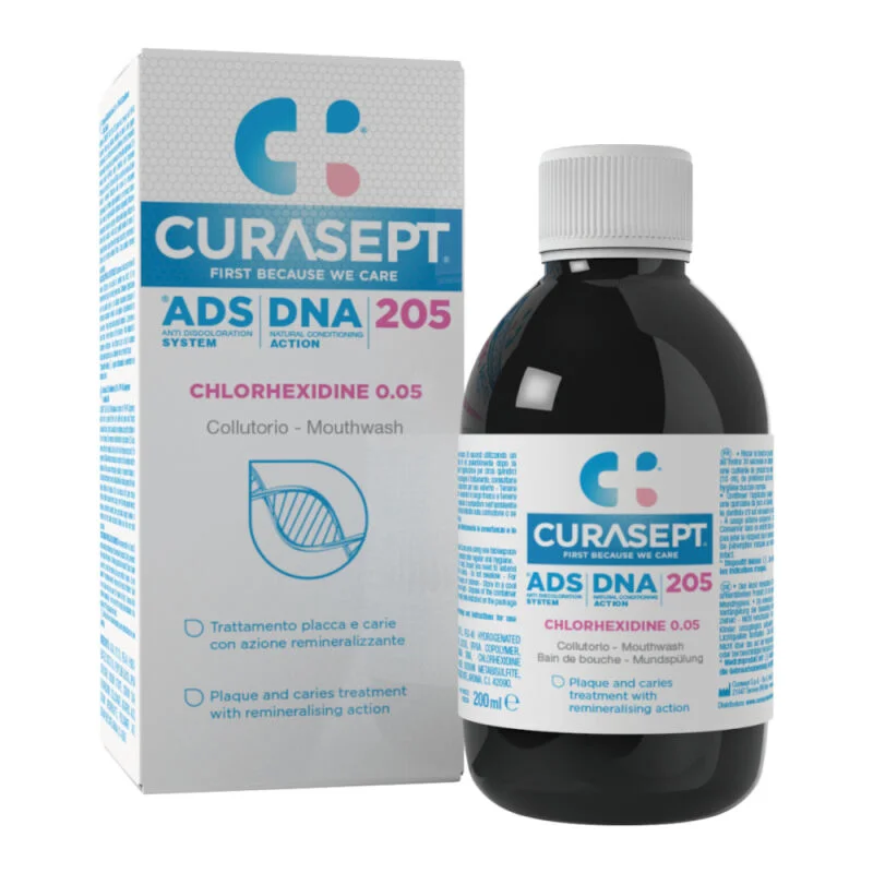Płyn do płukania jamy ustnej Curasept ADS 205 z chlorheksydyną 0.05% i fluorem 200ml