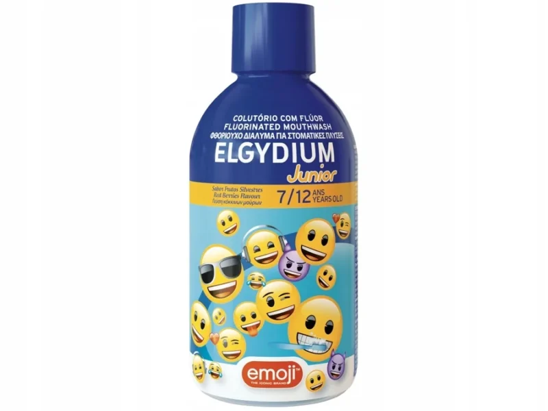 Płyn do płukania jamy ustnej dla dzieci (7-12 lat) Elgydium EMOJI Junior 500 ml