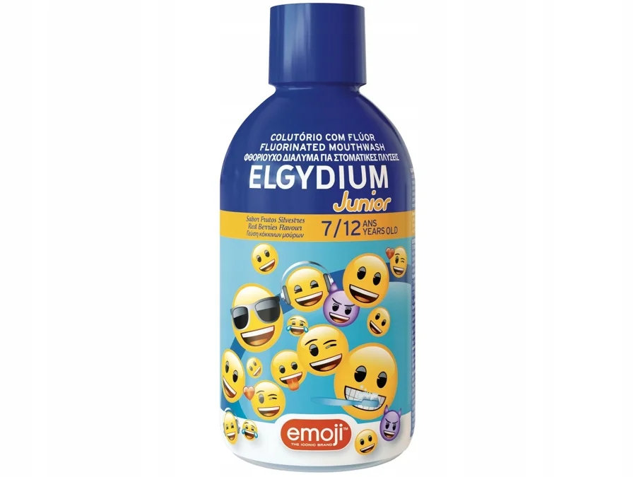 Płyn do płukania jamy ustnej dla dzieci (7-12 lat) Elgydium EMOJI Junior 500 ml