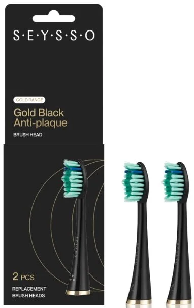 SEYSSO Gold Black Anti-plaque SE0301B – końcówki do szczoteczki sonicznej 2 szt.