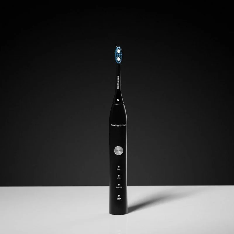 Звуковая зубная щётка Smilesonic GO, 3 режима, 2 насадки, чёрная