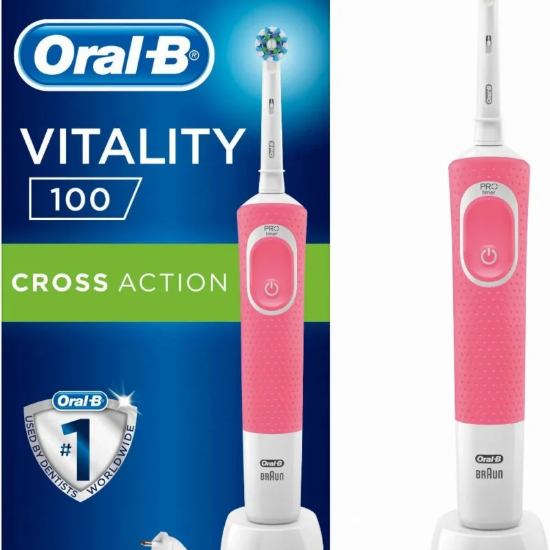 Szczoteczka elektryczna Oral-B Vitality D100 Cross Action różowa
