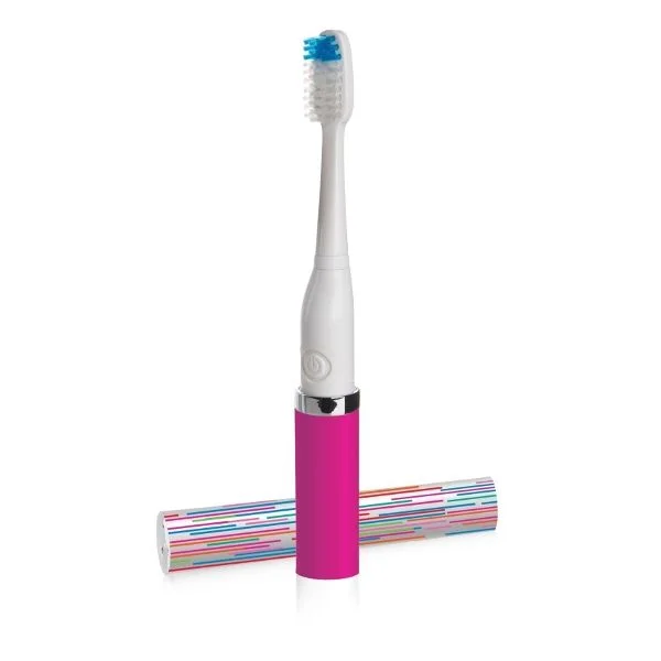Звуковая зубная щётка Violife Slimsonic Tickled Pink, на батарейке, розовая