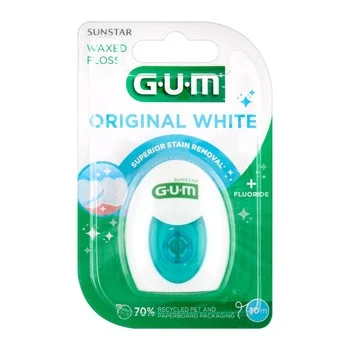 Usuwająca przebarwienia nić dentystyczna GUM Original White 2040 (30m)