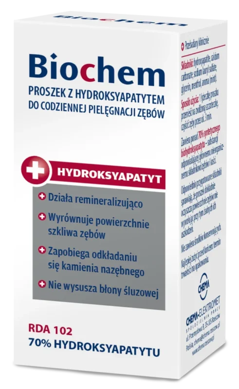 BIOCHEM 10g – remineralizujący, odbudowujący proszek z hydroksyapatytem do użytku codziennego