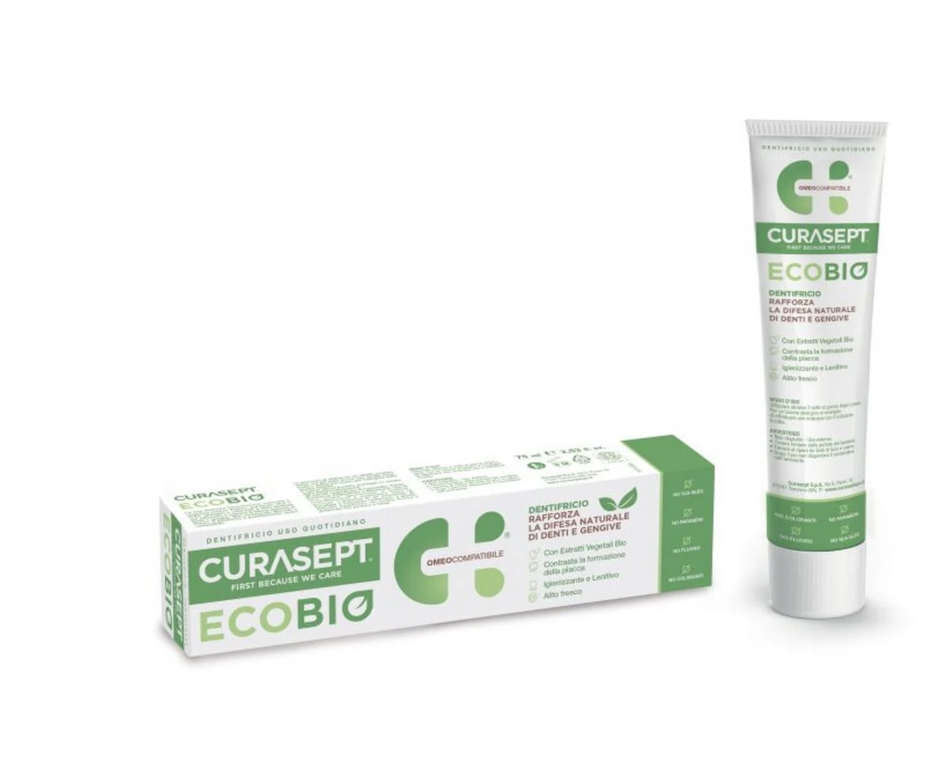 Curasept ECO BIO – naturalna pasta do zębów bez mentolu 75 ml Curasept ECO BIO – naturalna pasta do zębów bez mentolu 75 ml