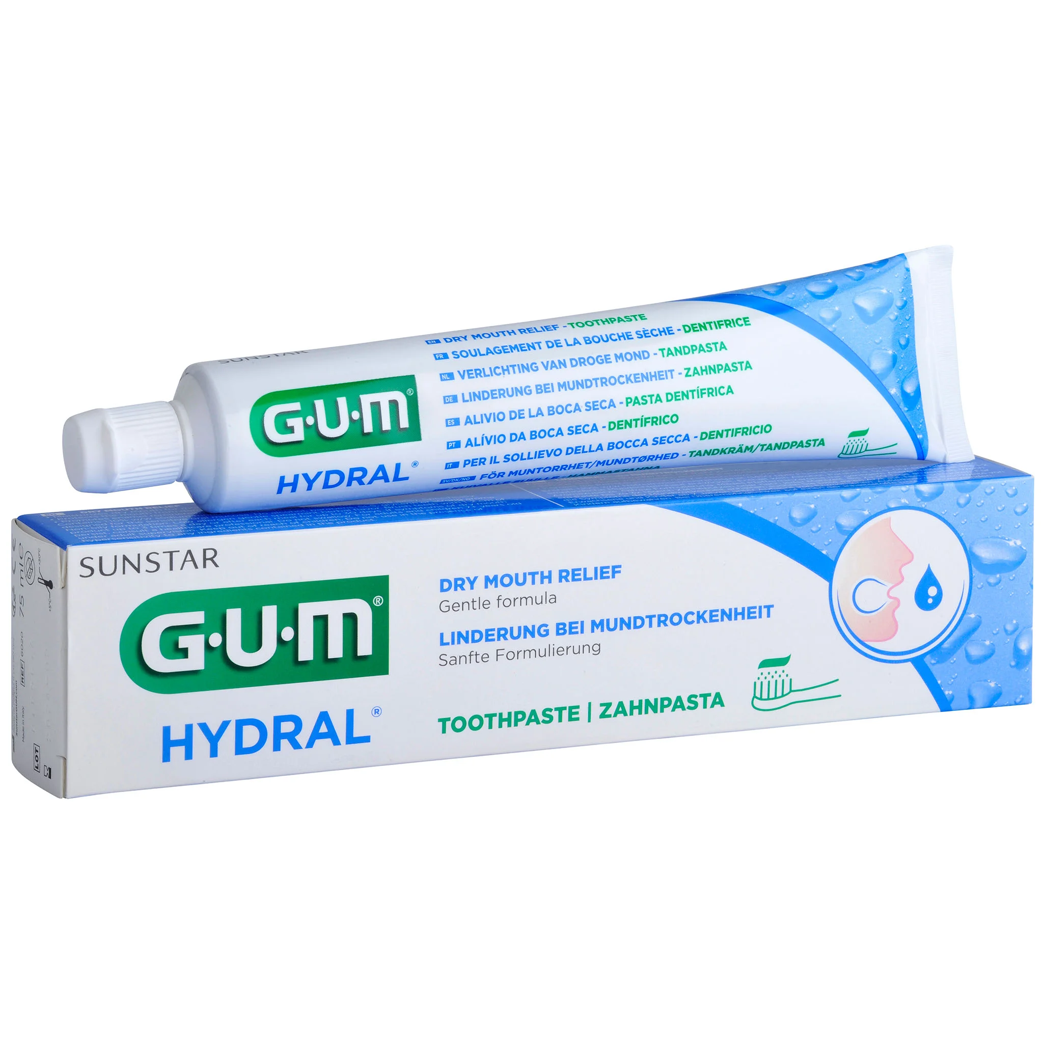 GUM Sunstar Butler Hydral 75 ml – nawilżająca, ochronna, wzmacniająca pasta na suchość jamy ustnej