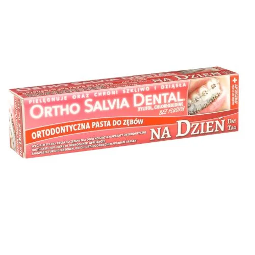 Ortho Salvia Day 75 ml – pasta do zębów dla osób noszących aparaty ortodontyczne, do stosowania za dnia