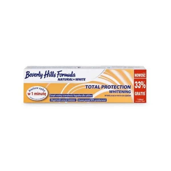 Pasta do zębów Beverly Hills Natural White Total Protection
