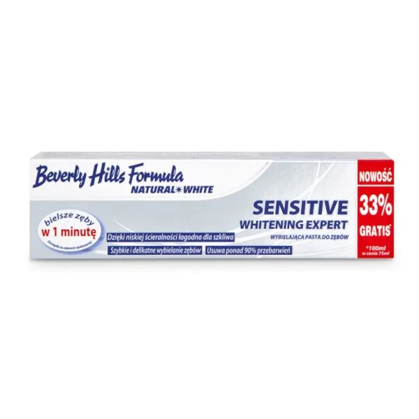 Pasta na nadwrażliwość zębów Beverly Hills Formula Natural White Sensitive Whitening 75ml