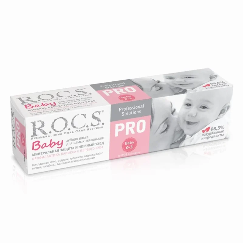 ROCS PRO Baby Mineral Protection Mild Care – bezpieczna, wzmacniająca zęby pasta dla dzieci do lat 3