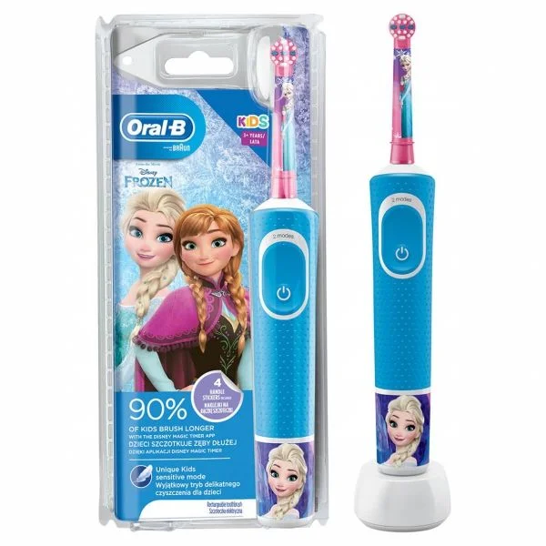 Электрическая зубная щётка для детей Oral-B Vitality Kids D100 Frozen, от 3 лет, 2 режима